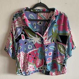 Colorful Flowy Small Top